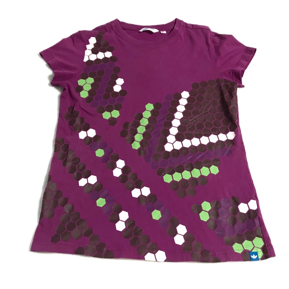 Adidas Athletic Women’s Purple Shirt Hexagons L